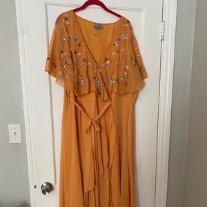 Yellow cocktail dress